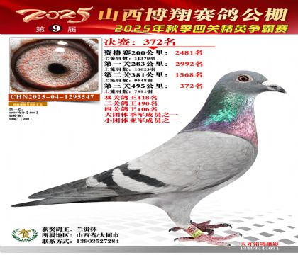 山西博翔决赛372名