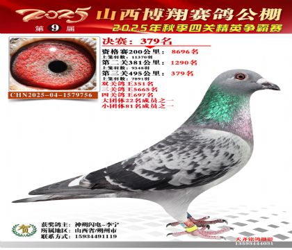 山西博翔决赛379名