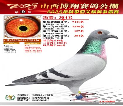 山西博翔决赛384名