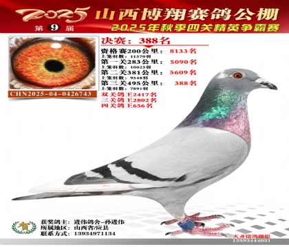 山西博翔决赛388名