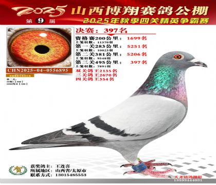 山西博翔决赛397名