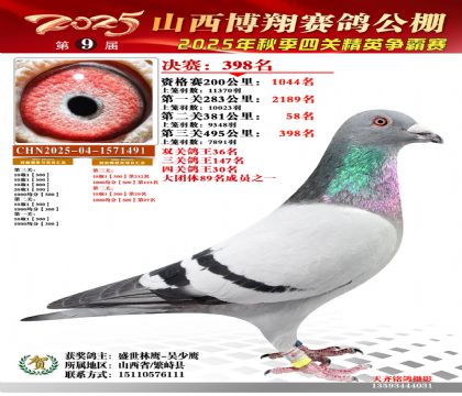 山西博翔决赛398名