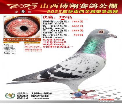 山西博翔决赛399名