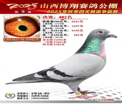 山西博翔决赛402名