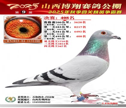 山西博翔决赛408名