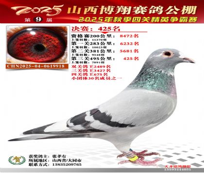 山西博翔决赛425名