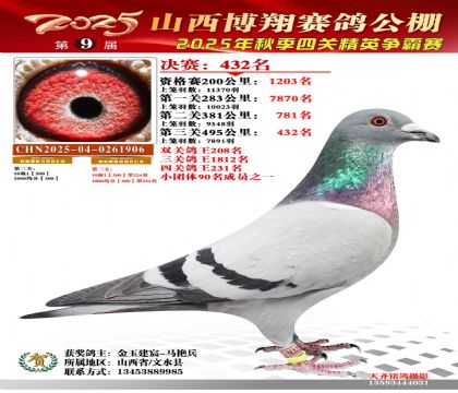 山西博翔决赛432名