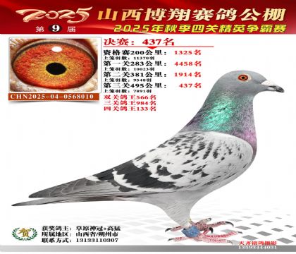 山西博翔决赛437名