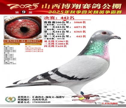 山西博翔决赛442名