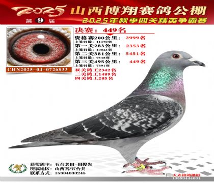 山西博翔决赛449名