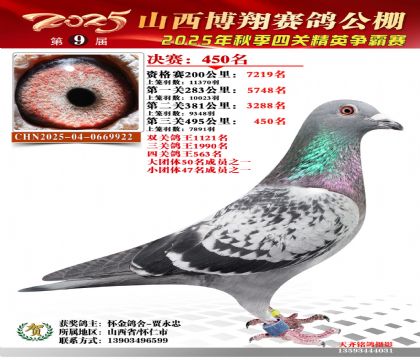 山西博翔决赛450名