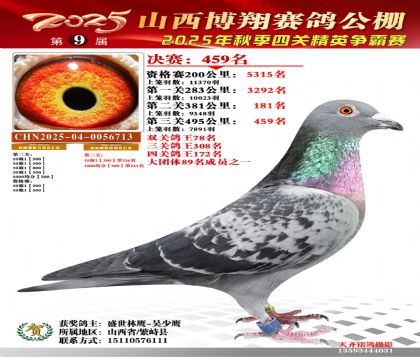 山西博翔决赛459名