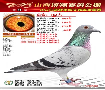 山西博翔决赛463名