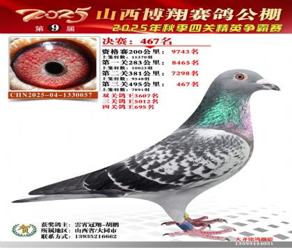 山西博翔决赛467名