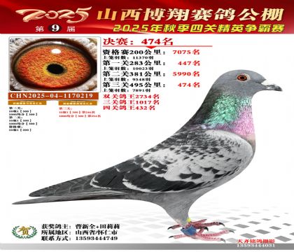 山西博翔决赛474名