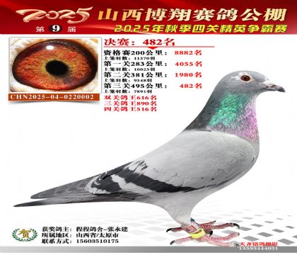 山西博翔决赛482名