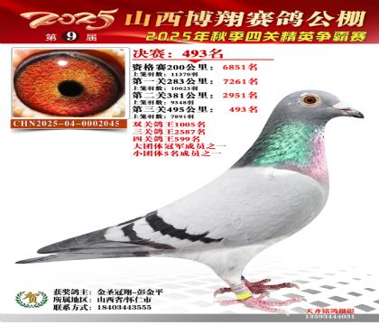 山西博翔决赛493名