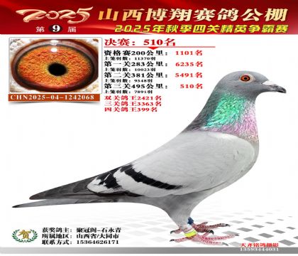 山西博翔決賽510名