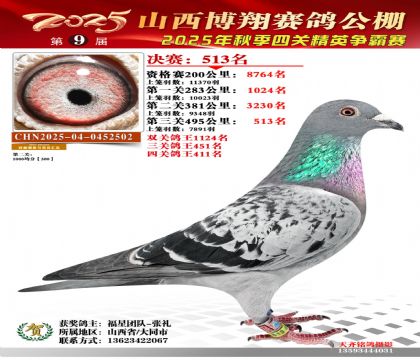 山西博翔決賽513名