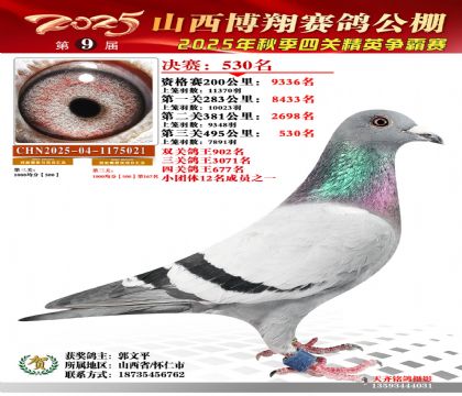 山西博翔決賽530名