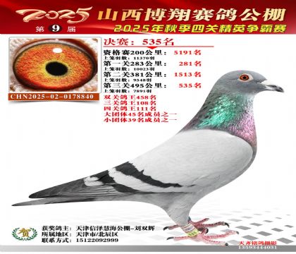 山西博翔決賽535名