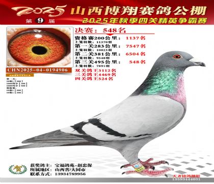 山西博翔決賽548名