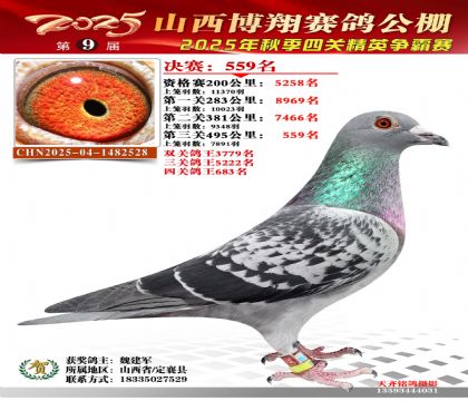 山西博翔決賽559名