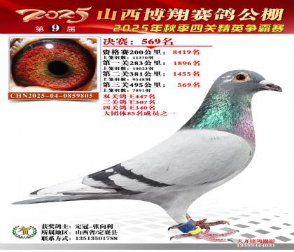 山西博翔決賽569名