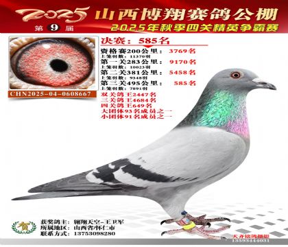 山西博翔決賽585名