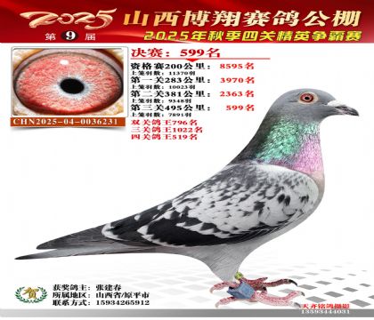 山西博翔決賽599名