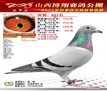 山西博翔決賽621名