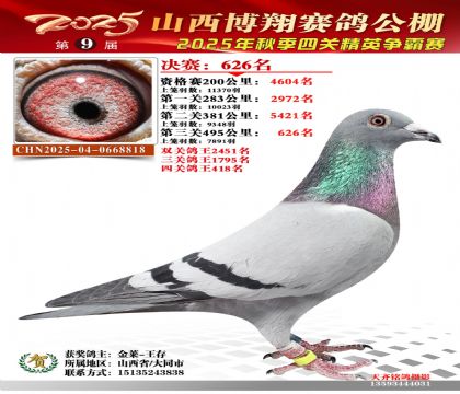 山西博翔決賽626名