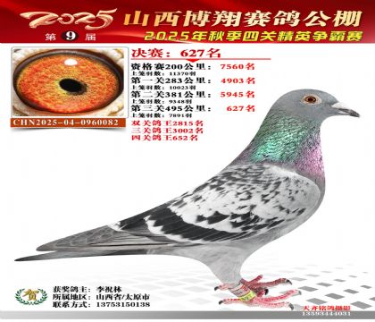 山西博翔決賽627名