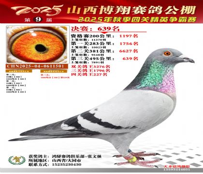 山西博翔決賽639名