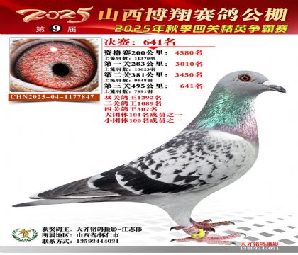 山西博翔決賽641名