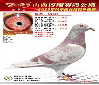 山西博翔決賽651名