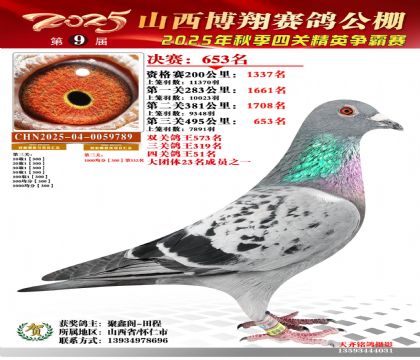 山西博翔決賽653名