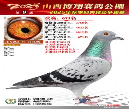 山西博翔決賽671名