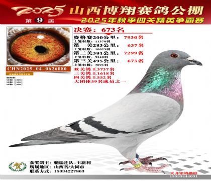 山西博翔決賽673名