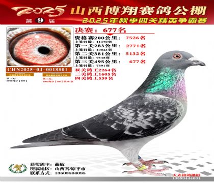 山西博翔決賽677名