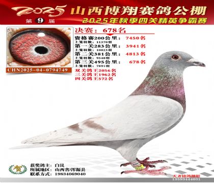 山西博翔決賽678名