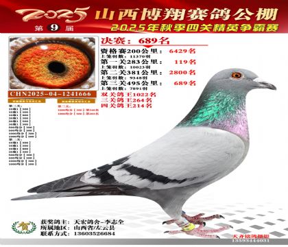 山西博翔決賽689名