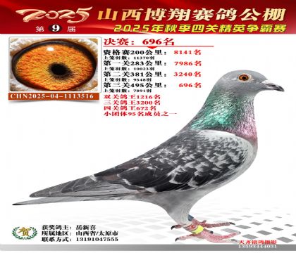 山西博翔決賽696名