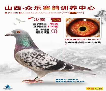 山西眾樂決賽43名