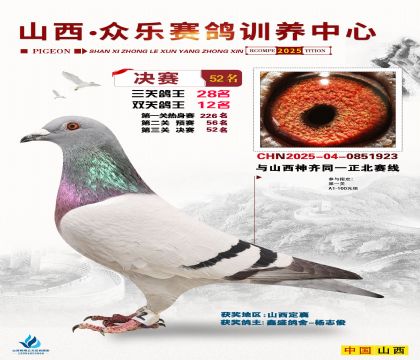 山西眾樂決賽52名