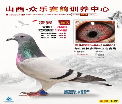 山西眾樂決賽55名