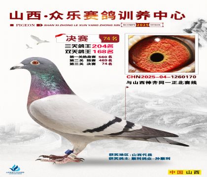 山西眾樂決賽74名