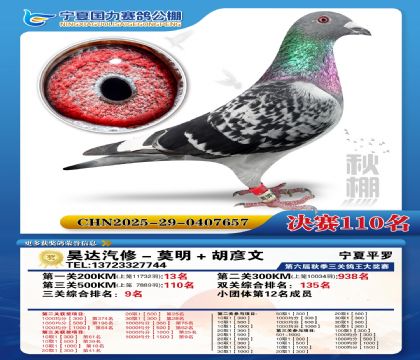 国力秋棚决赛110名