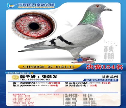 国力秋棚决赛154名