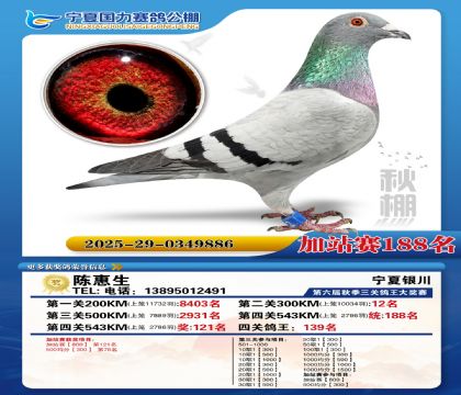 国力秋棚加站赛188名